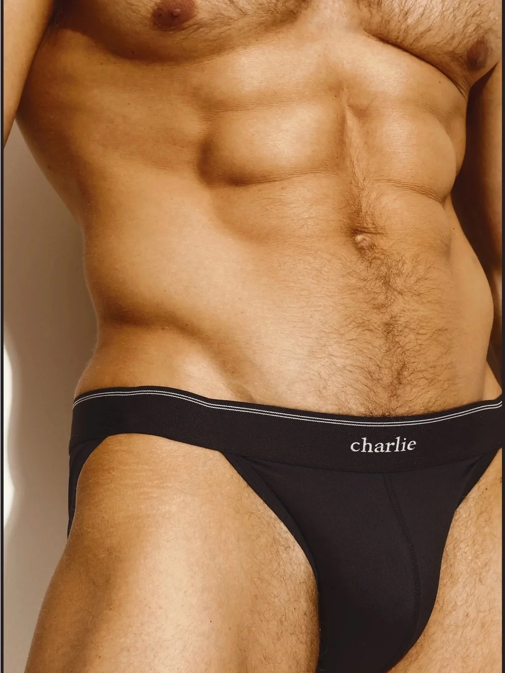 Charlie by MZ Men's Black Microfiber Sport Brief